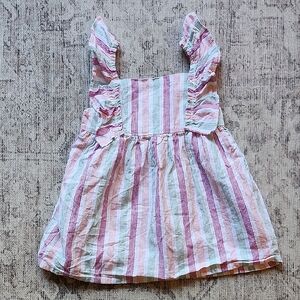 Carter's Pink and White Striped Ruffle Blouse